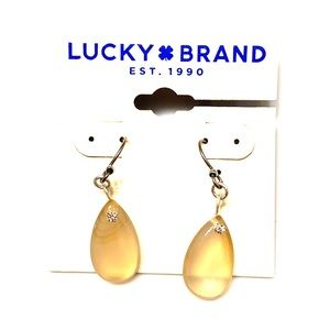 NWT Lucky Brand Natural Tone Agate Earrings
